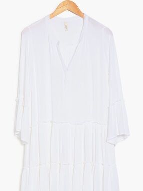 NEW Elan A Line Tiered Dress Womens Size XS Tunic Bohemian Flowy Ethereal Mini